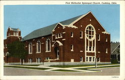 First Methodist Episcopal Church Cushing, OK Postcard Postcard