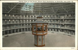 Illinois State Penitentiary at Statesville - Cell House Postcard