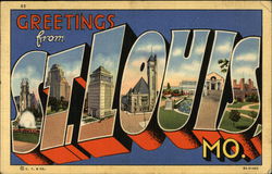 Greetings from St Louis, Missouri St. Louis, MO Postcard Postcard