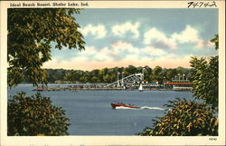 Beach Resort, Shafer Lake Monticello, IN Postcard Postcard