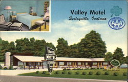Valley Motel Seelyville, IN Postcard Postcard