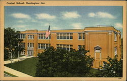 Central School Huntington, IN Postcard Postcard