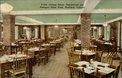 Dining Room, Potawatomi Inn, Pokagon State Park, northern Indiana Postcard