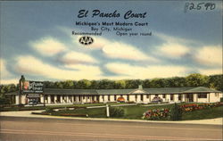 El Pancho Court Bay City, MI Postcard Postcard