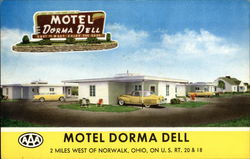 Motel Dorma Dell Norwalk, OH Postcard Postcard