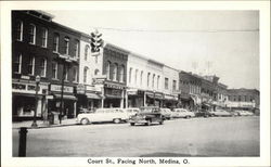 Court Street, Facing North Medina, OH Postcard Postcard