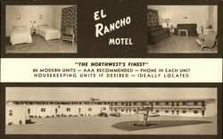 El Rancho Motel Williston, ND Postcard Postcard