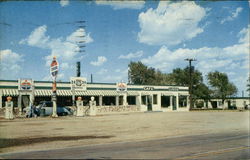 HInton Junction Service Station, Cafe Oklahoma Postcard Postcard