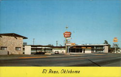 Ponderosa Motel & Restaurant El Reno, OK Postcard Postcard