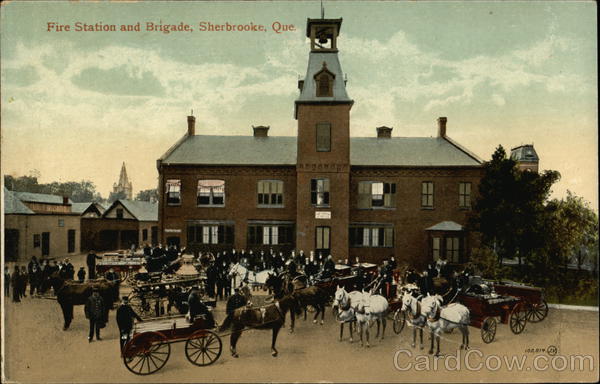Fire Station and Brigade Sherbrooke QC Canada Quebec