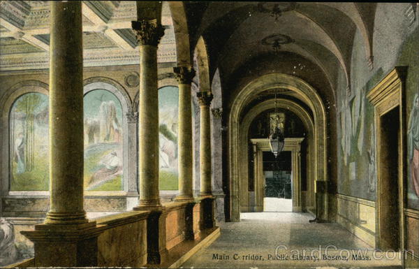 Public Library, Main Corridor Boston Massachusetts