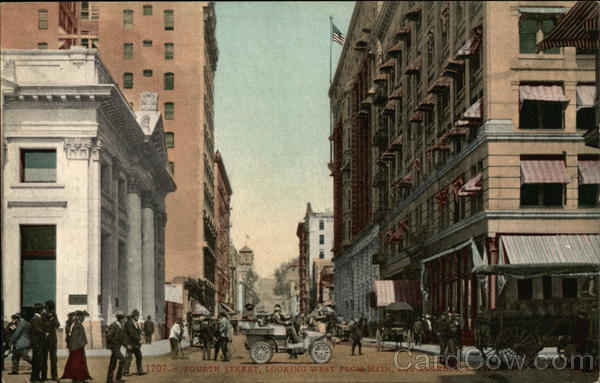 Fourth Street Looking West from Main Los Angeles California