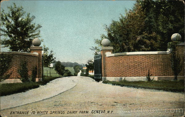 Entrance to White Springs Dairy Farm Geneva New York