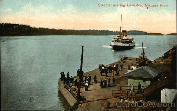 Steamer Nearing Lewiston, Niagara River New York