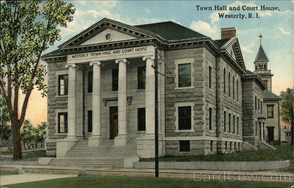 Town Hall and Court House Westerly Rhode Island