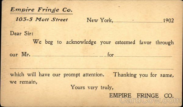 Empire Fringe Co. New York
