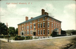 High School Westerly, RI Postcard Postcard