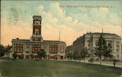 Post Office and Fire Station Providence, RI Postcard Postcard