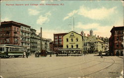 Market Square and College Hill Providence, RI Postcard Postcard