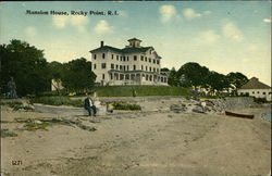 Mansion House Rocky Point, RI Postcard Postcard