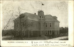 Academy Liverpool, NS Canada Nova Scotia Postcard 