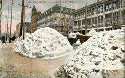 McGill Street in Winter Montreal, QC Canada Quebec Postcard Postcard