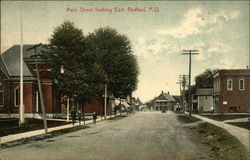 Main Street Looking East Bedford, QC Canada Quebec Postcard Postcard