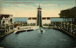 Water Chutes, Dominion Park Montreal, QC Canada Quebec Postcard Postcard