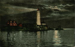 Boston Light Massachusetts Postcard Postcard