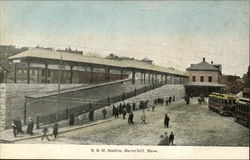B. & M. Station Postcard