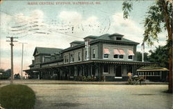 Maine Central Station Waterville, ME Postcard Postcard