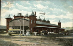 R. R. Station Burlington, VT Postcard Postcard