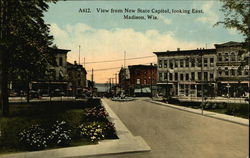 View from New State Capitol, Looking East Madison, WI Postcard Postcard