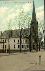 1st M.E. Church and Parsonage Postcard