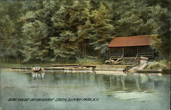 Boat House on Oriskany Creek Postcard