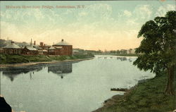 Mohawk River from Bridge Amsterdam, NY Postcard Postcard
