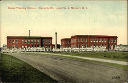 Naval Training Station, Barracks No.1 and No.2 Newport, RI Postcard Postcard