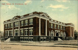 Street View of High School Postcard