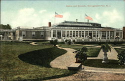 Casino and Grounds, Narragansett Pier Rhode Island Postcard Postcard