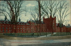 Yale Campus and Fence New Haven, CT Postcard Postcard