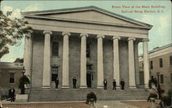 Front view of the main building Postcard