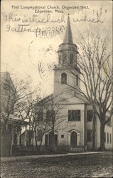 First Congregational Church Edgartown, MA Postcard Postcard