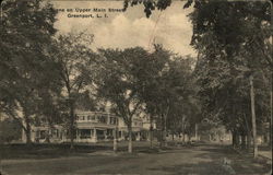 Scene on Upper Main Street Postcard