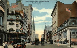 Fifth Avenue, North from 46th Street New York, NY Postcard Postcard