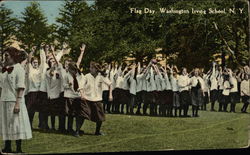 Flag Day, Washington Irving School Postcard