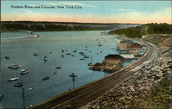 Hudson River and Palisades New York City, NY Postcard Postcard