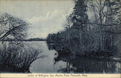 Outlet of Billington Sea, Morton Park Plymouth, MA Postcard Postcard