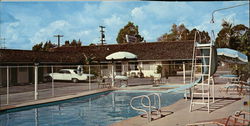 Covered Wagon Motel Large Format Postcard