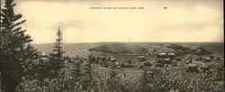 Village and Manana Island Monhegan, ME Postcard Postcard