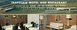 Travelair Motel and Restaurant Large Format Postcard